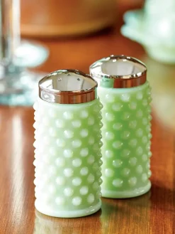 Mosser Fenton Hobnail Jadeite Salt and Pepper Shaker Set