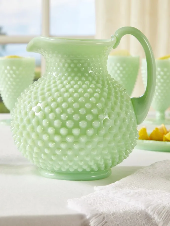 Mosser Fenton Hobnail Pitcher