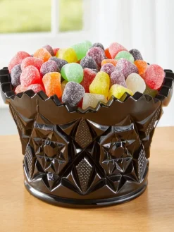 Mosser Glass Diamond Crown Candy Dish