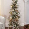Mountain Pine Flocked Pre-Lit Artificial Christmas Tree