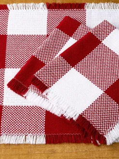 Mountain Weavers Buffalo Check Weave Cotton Napkin, Set of 2