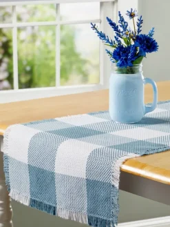 Mountain Weavers Buffalo Check Weave Cotton Table Runner