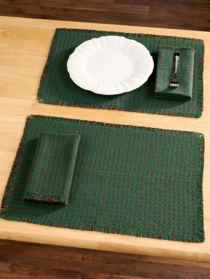 Mountain Weavers Christmas Cotton Placemats, Set of 2