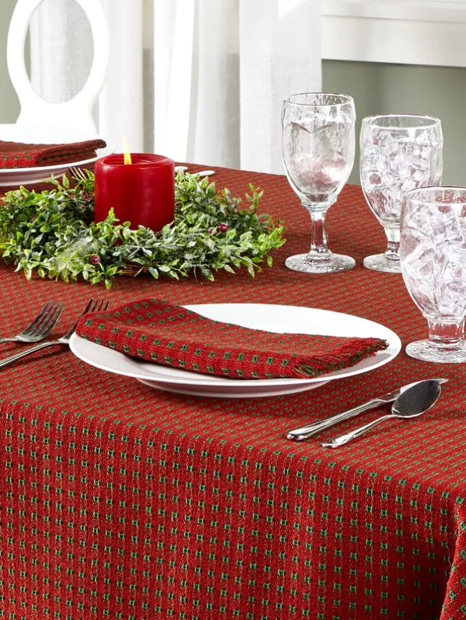 Mountain Weavers Christmas Cotton Napkins, Set of 2