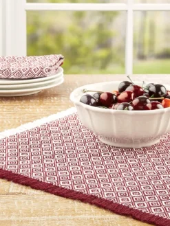 Mountain Weavers Diamond Mountain Weave Cotton Placemat, Set of 2