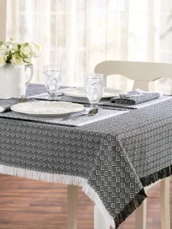Mountain Weavers Diamond Weave Cotton Tablecloth