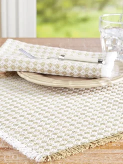 Mountain Weavers Dorset Weave Cotton Placemat, Set of 2