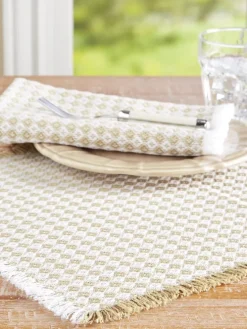 Mountain Weavers Dorset Weave Cotton Placemat, Set of 2