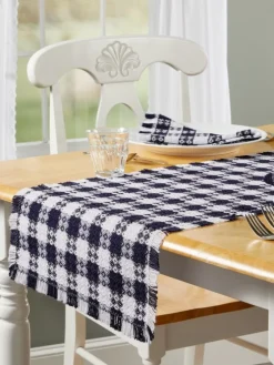 Mountain Weavers Farmhouse Weave Cotton Table Runner
