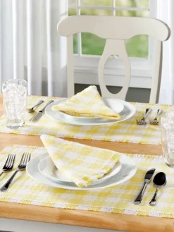 Mountain Weavers Farmhouse Weave Cotton Placemat, Set of 2