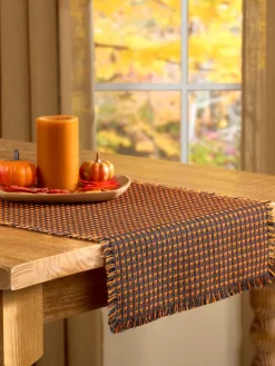 Mountain Weavers Halloween Cotton Table Runner, 18 Inch Wide