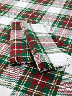 Mountain Weavers Hartland Christmas Plaid Weave Cotton Napkin, Set of 2