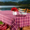 Mountain Weavers Hartland Patriotic Plaid Weave Cotton Tablecloth