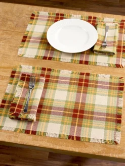 Mountain Weavers Hartland Plaid Cotton Placemat, Set of 2