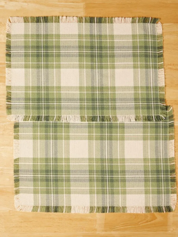 Mountain Weavers Hartland Plaid Cotton Placemat, Set of 2