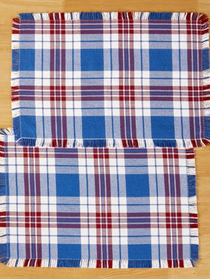 Mountain Weavers Hartland Plaid Cotton Placemat, Set of 2