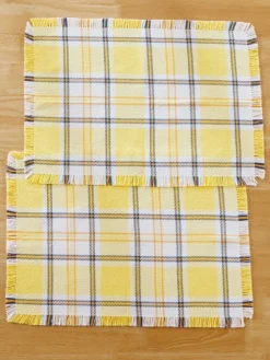 Mountain Weavers Hartland Plaid Cotton Placemat, Set of 2