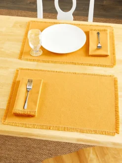 Mountain Weavers Hartland Solid Color Cotton Placemat, Set of 2