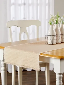 Mountain Weavers Original Mountain Weave Cotton Table Runner, 18 Inch Wide