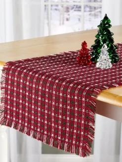 Mountain Weavers Original Mountain Weave Cotton Table Runner, 14 Inch Wide