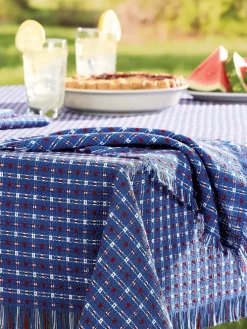 Mountain Weavers Original Mountain Weave Extended-Size Oblong Cotton Tablecloth