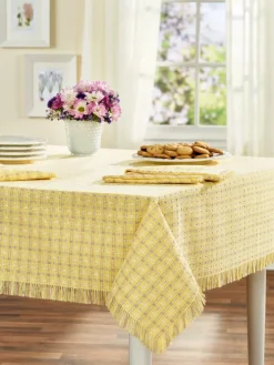 Mountain Weavers Original Mountain Weave Extended-Size Oblong Cotton Tablecloth