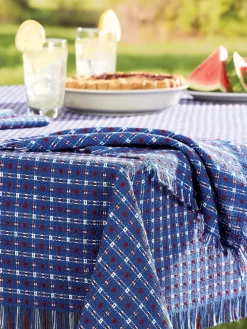 Mountain Weavers Original Mountain Weave Extended-Size Oblong Cotton Tablecloth
