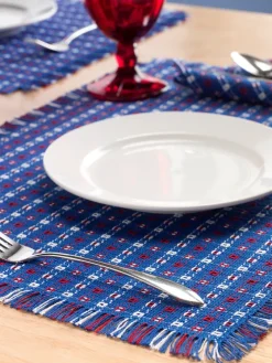 Mountain Weavers Original Mountain Weave Patriotic Cotton Placemat, Set of 2