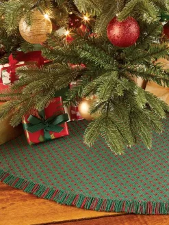 Mountain Weavers Original Mountain Weave Cotton Christmas Tree Skirt