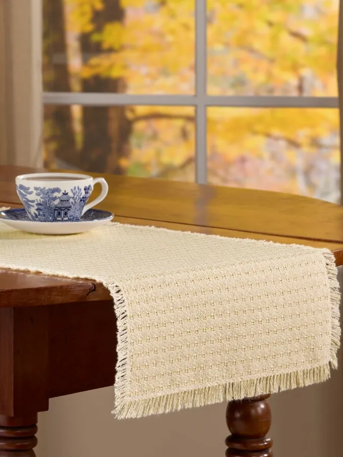 Mountain Weavers Thanksgiving Cotton Table Runner, 14 Inch Wide