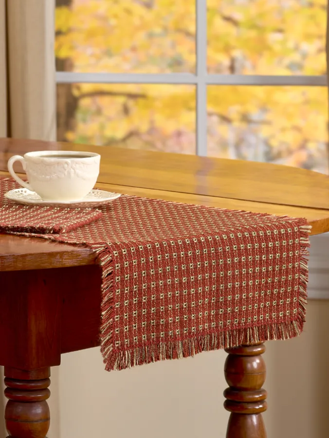Mountain Weavers Thanksgiving Cotton Table Runner, 14 Inch Wide