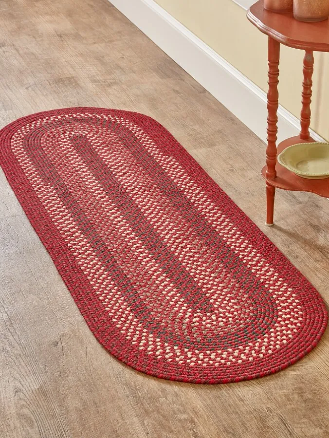 Mount Mansfield Indoor/Outdoor Multicolor Braided Oval Runner