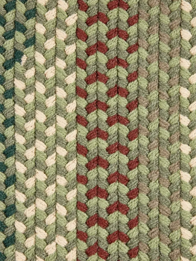Mount Mansfield Indoor/Outdoor Multicolor Braided Oval Runner