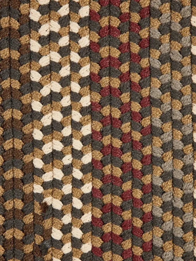 Mount Mansfield Indoor/Outdoor Multicolor Braided Oval Runner