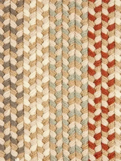 Mount Mansfield Indoor/Outdoor Multicolor Braided Oval Runner