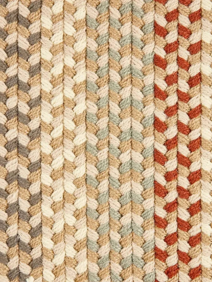 Mount Mansfield Indoor/Outdoor Multicolor Braided Oval Runner