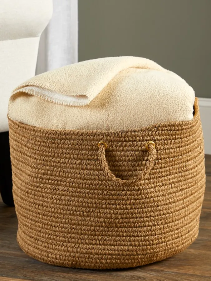 Mount Mansfield Indoor/Outdoor Solid Braided Basket