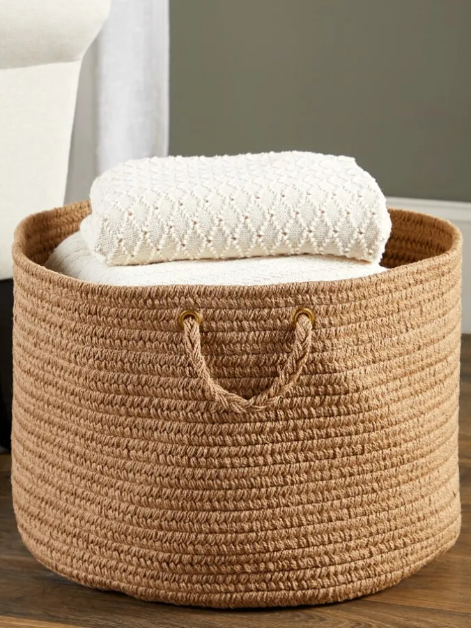 Mount Mansfield Indoor/Outdoor Solid Braided Basket