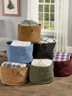 Mount Mansfield Indoor/Outdoor Solid Braided Basket