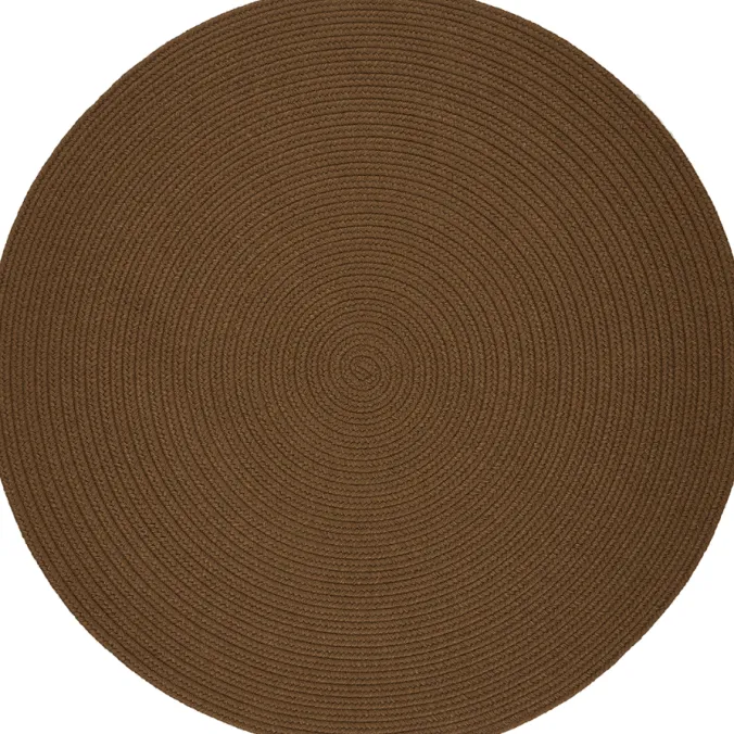 Mount Mansfield Indoor/Outdoor Solid Color Braided Round Rug