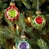 Multicolor Glass Reflector Christmas Ornaments, Set of 9