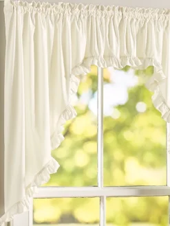 Narrow Ruffles Rod Pocket Priscilla Swag Pair by Country Curtains®