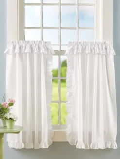 Narrow Ruffles Rod Pocket Priscilla Tiers by Country Curtains®