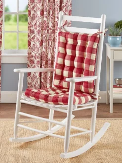 Never-Flatten Buffalo Check Rocker Chair Cushion Set by Country Curtains®, In 2 Sizes