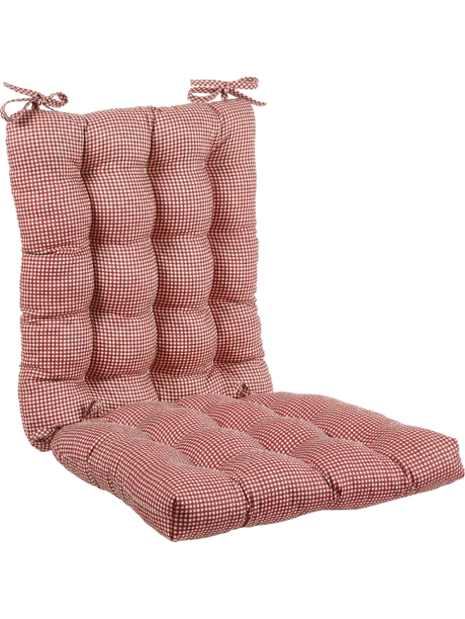 Never-Flatten Essex Check Rocker Cushion Set, In 2 Sizes