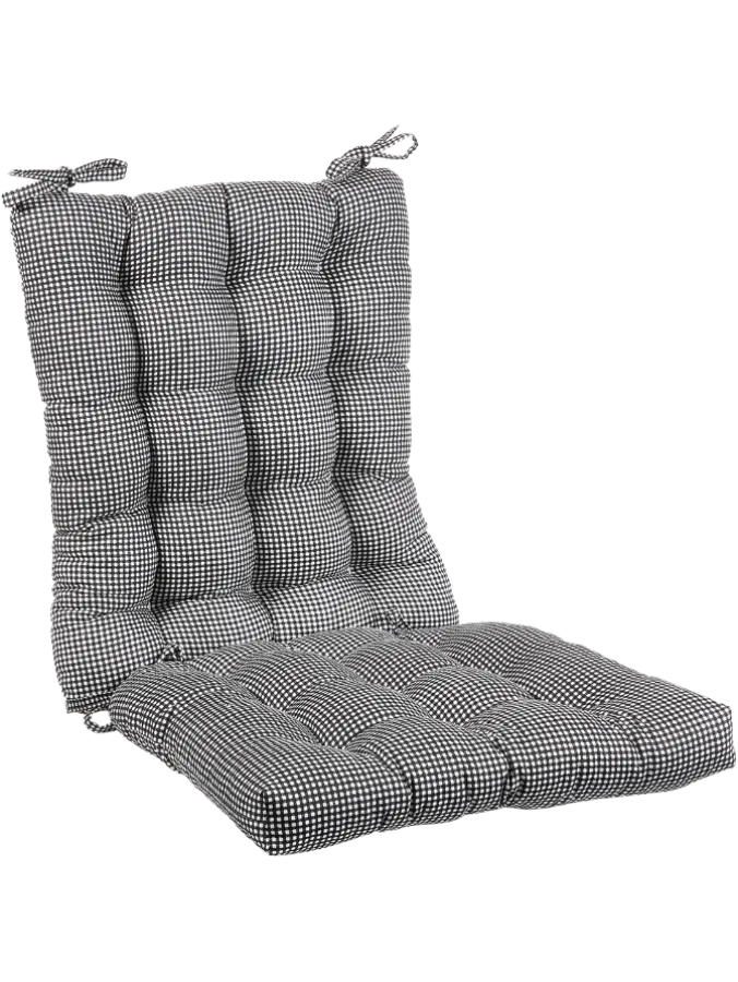 Never-Flatten Essex Check Rocker Cushion Set, In 2 Sizes