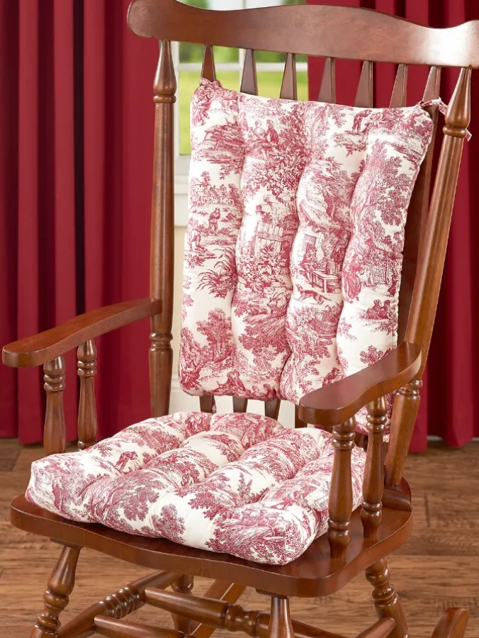 Never-Flatten Essex Toile Rocker Cushion Set, In 2 Sizes