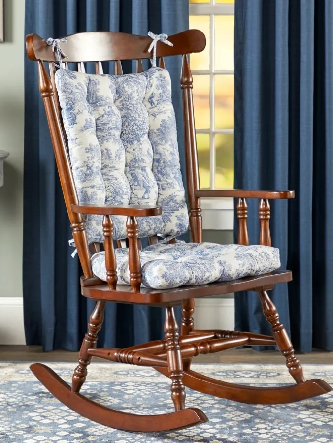 Never-Flatten Essex Toile Rocker Cushion Set, In 2 Sizes