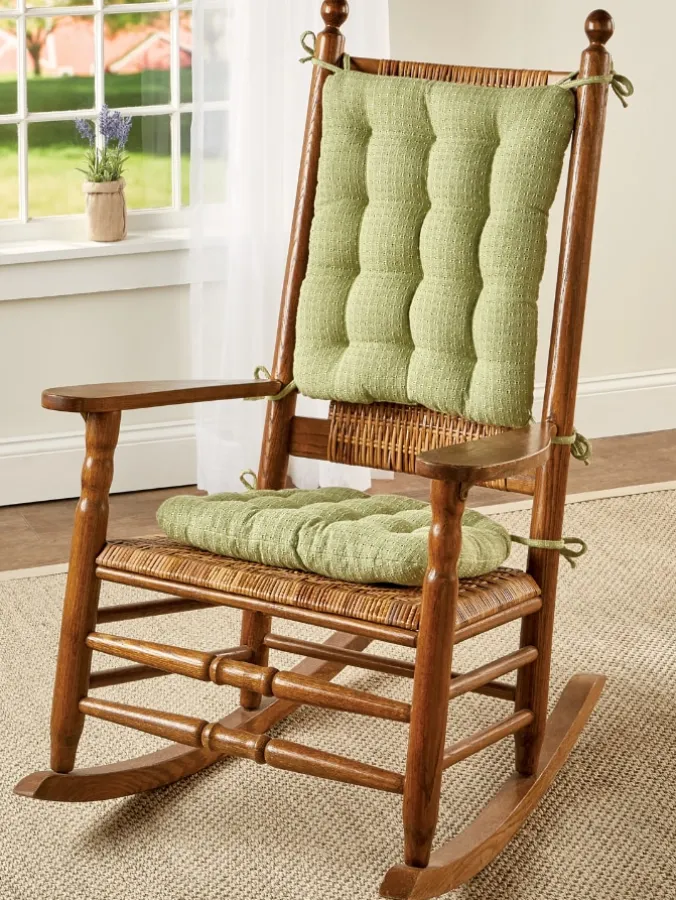 Never-Flatten Original Mountain Weave Rocking Chair Cushion Set, In 2 Sizes