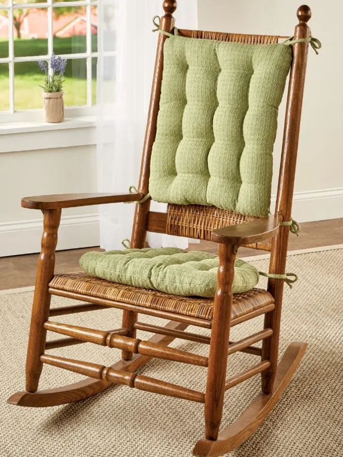 Never-Flatten Original Mountain Weave Rocking Chair Cushion Set, In 2 Sizes